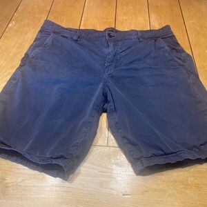 John Varvatos Flat Front Chino Cotton Shorts Black Size 34 with 9” Inseam